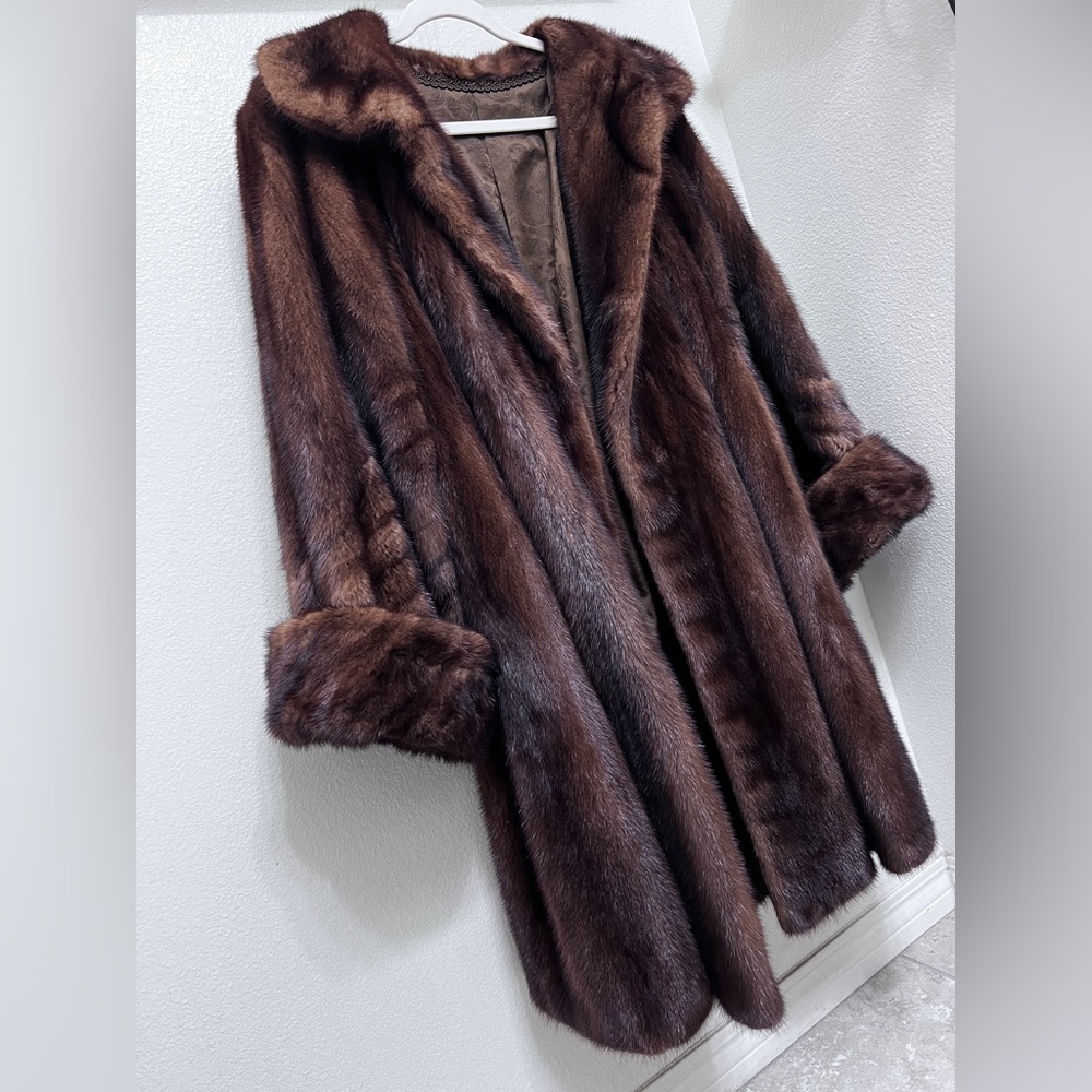 Saga mink fur coat vintage style